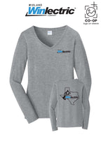 Port & Co™ Womens Long Sleeve Fan Favorite™ V-Neck Tee - Winlectric of Midland