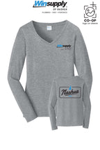 Port & Co™ Womens Long Sleeve Fan Favorite™ V-Neck Tee - Winsupply of Nashua