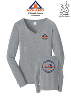 Port & Co™ Womens Long Sleeve Fan Favorite™ V-Neck Tee - Noland Company Chesapeake