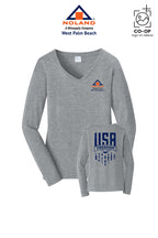 Port & Co™ Womens Long Sleeve Fan Favorite™ V-Neck Tee - Noland West Palm Beach