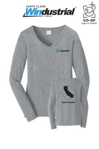 Port & Co™ Womens Long Sleeve Fan Favorite™ V-Neck Tee - Santa Clara Windustrial