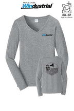 Port & Co™ Womens Long Sleeve Fan Favorite™ V-Neck Tee - Windustrial Triple Cities