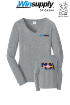 Port & Co™ Womens Long Sleeve Fan Favorite™ V-Neck Tee - Winsupply of Omaha