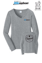 Port & Co™ Womens Long Sleeve Fan Favorite™ V-Neck Tee - Withamsville Winnelson