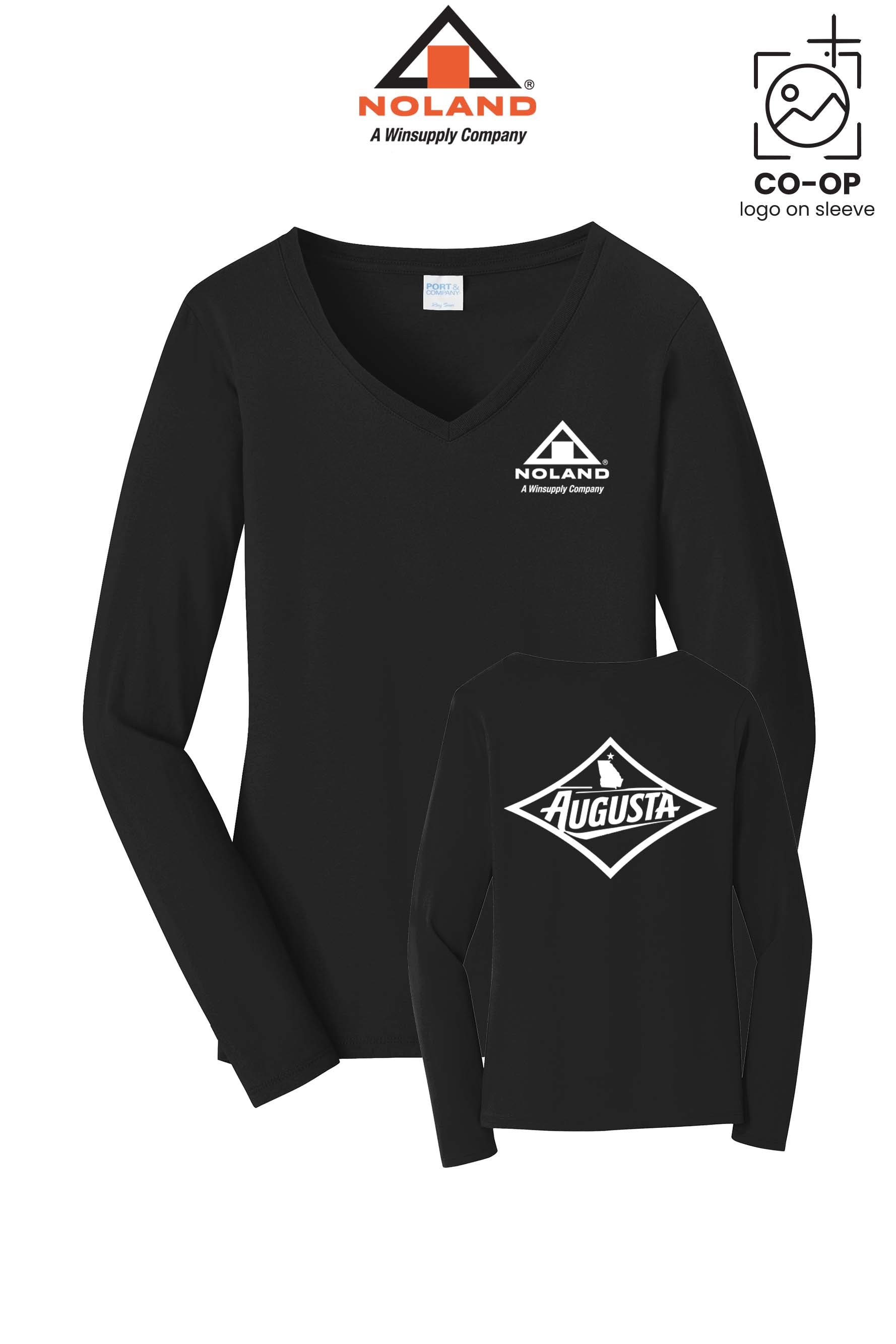 Port & Co™ Womens Long Sleeve Fan Favorite™ V-Neck Tee - Noland of Augusta GA