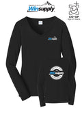 Port & Co™ Womens Long Sleeve Fan Favorite™ V-Neck Tee - Winsupply Emerald City