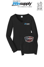 Port & Co™ Womens Long Sleeve Fan Favorite™ V-Neck Tee - Englewood Winsupply