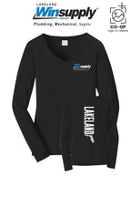 Port & Co™ Womens Long Sleeve Fan Favorite™ V-Neck Tee - Lakeland Winsupply