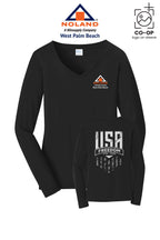 Port & Co™ Womens Long Sleeve Fan Favorite™ V-Neck Tee - Noland West Palm Beach