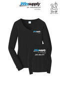Port & Co™ Womens Long Sleeve Fan Favorite™ V-Neck Tee - Winsupply of Frederick