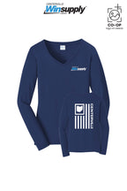 Port & Co™ Womens Long Sleeve Fan Favorite™ V-Neck Tee - Winsupply Centerville OH