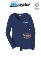 Port & Co™ Womens Long Sleeve Fan Favorite™ V-Neck Tee - Winwater of Cleveland