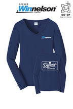 Port & Co™ Womens Long Sleeve Fan Favorite™ V-Neck Tee - Denver Winnelson