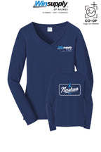 Port & Co™ Womens Long Sleeve Fan Favorite™ V-Neck Tee - Winsupply of Nashua