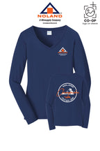 Port & Co™ Womens Long Sleeve Fan Favorite™ V-Neck Tee - Noland Company Chesapeake