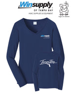 Port & Co™ Womens Long Sleeve Fan Favorite™ V-Neck Tee - Winsupply of Tampa Bay