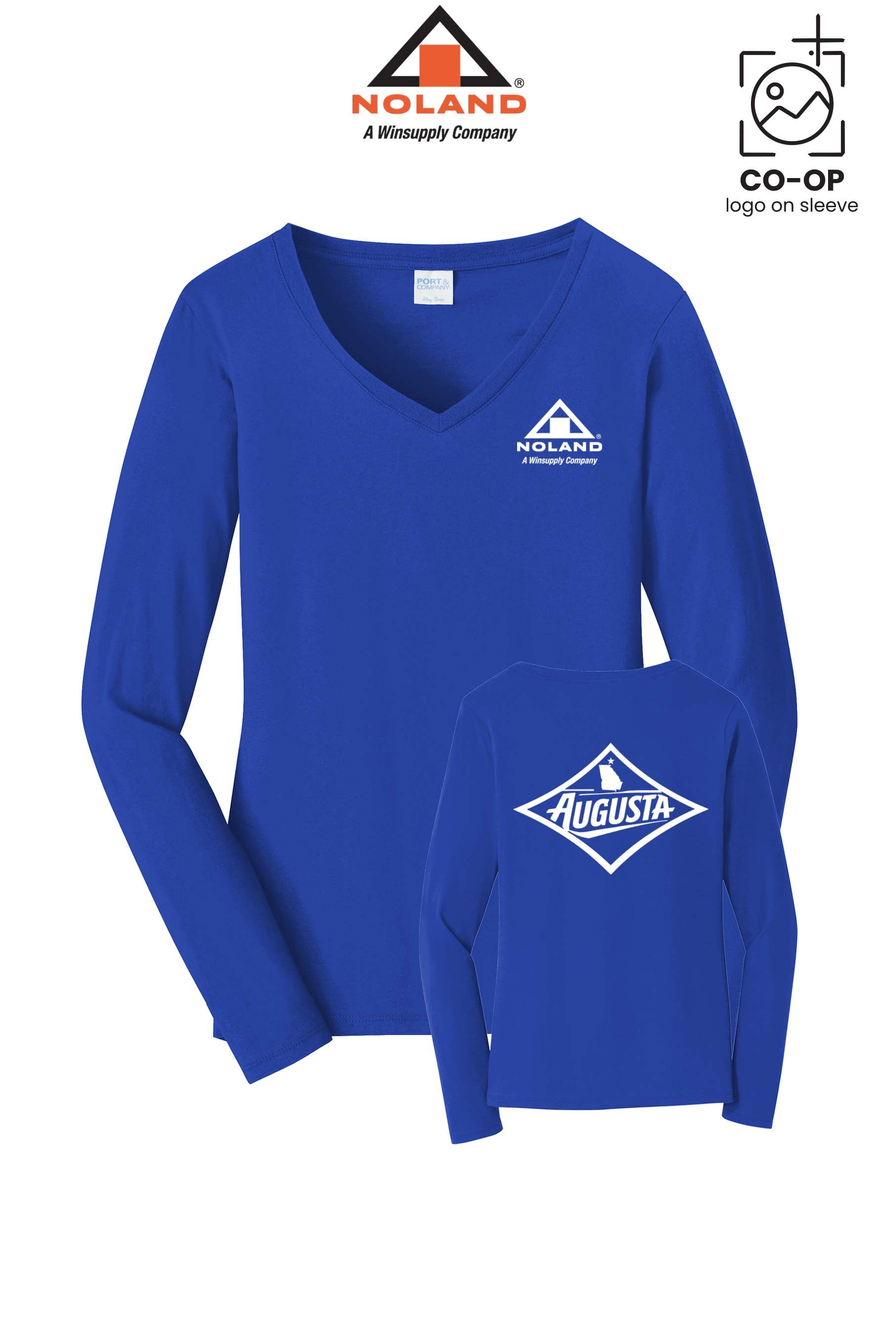 Port & Co™ Womens Long Sleeve Fan Favorite™ V-Neck Tee - Noland of Augusta GA