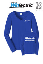 Port & Co™ Womens Long Sleeve Fan Favorite™ V-Neck Tee - Winlectric Bangor