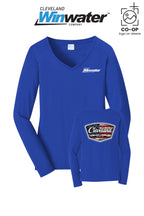 Port & Co™ Womens Long Sleeve Fan Favorite™ V-Neck Tee - Winwater of Cleveland