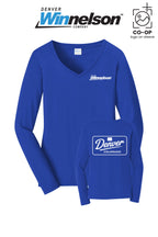 Port & Co™ Womens Long Sleeve Fan Favorite™ V-Neck Tee - Denver Winnelson