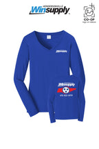 Port & Co™ Womens Long Sleeve Fan Favorite™ V-Neck Tee - Winsupply of Hendersonville
