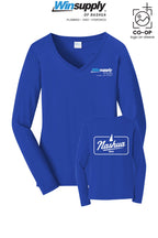 Port & Co™ Womens Long Sleeve Fan Favorite™ V-Neck Tee - Winsupply of Nashua