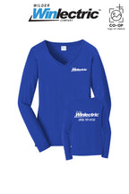 Port & Co™ Womens Long Sleeve Fan Favorite™ V-Neck Tee - Wilder Winlectric