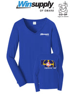 Port & Co™ Womens Long Sleeve Fan Favorite™ V-Neck Tee - Winsupply of Omaha