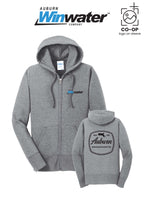 Port & Co™ Womens Core Fleece Full-Zip Hooded Sweatshirt - Auburn Winwater