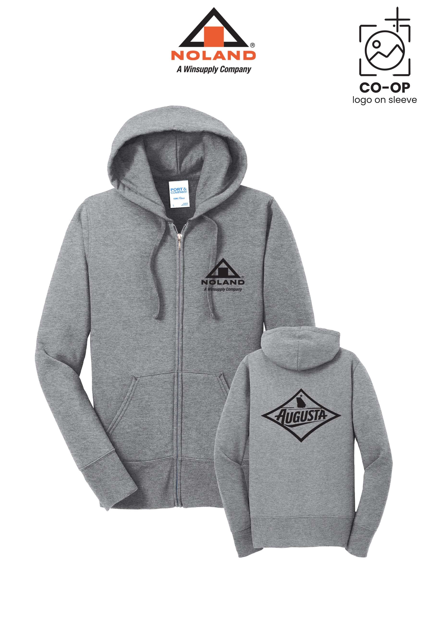 Port & Co™ Womens Core Fleece Full-Zip Hooded Sweatshirt - Noland of Augusta GA