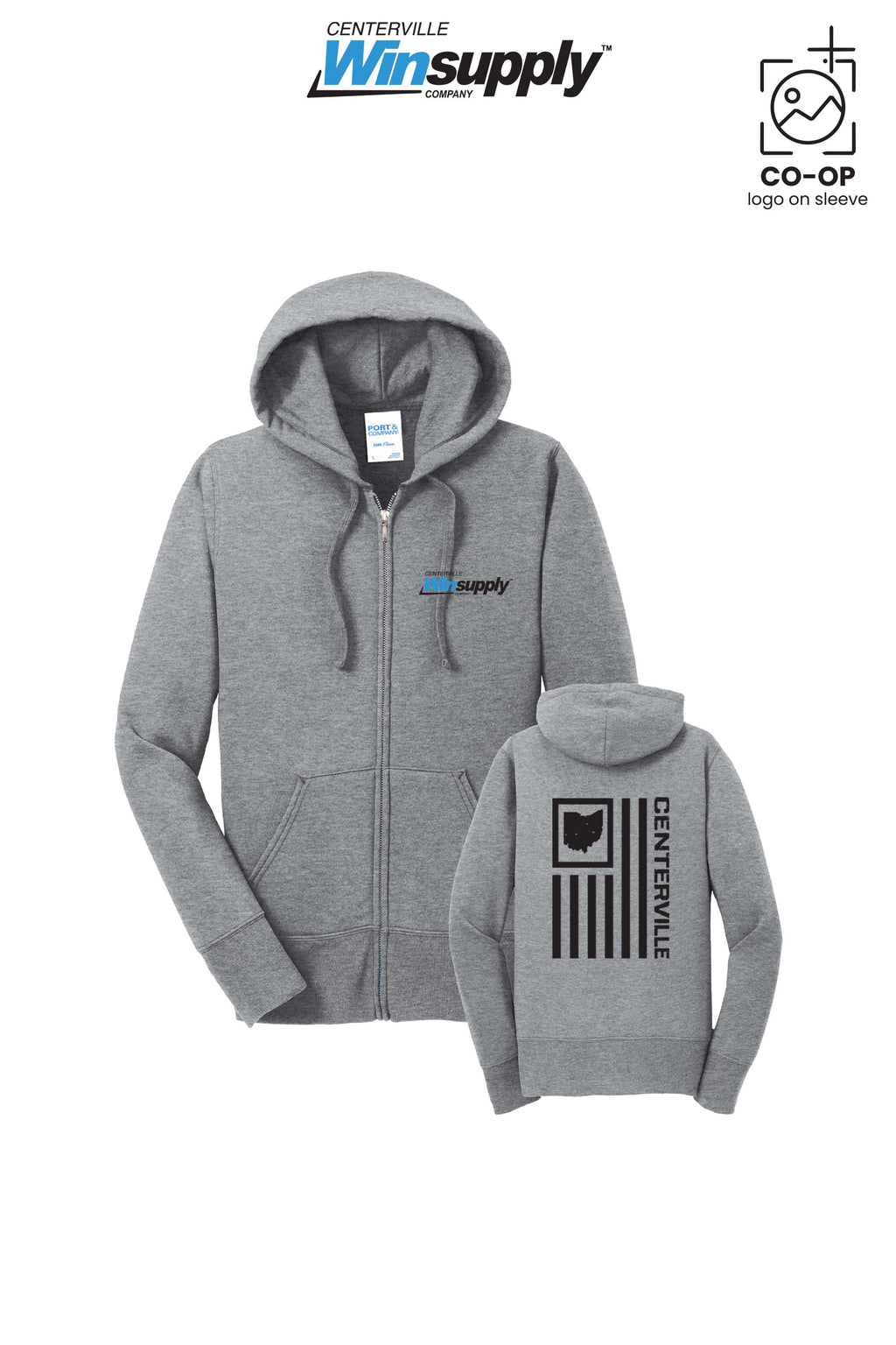 Port & Co™ Womens Core Fleece Full-Zip Hooded Sweatshirt - Winsupply Centerville OH