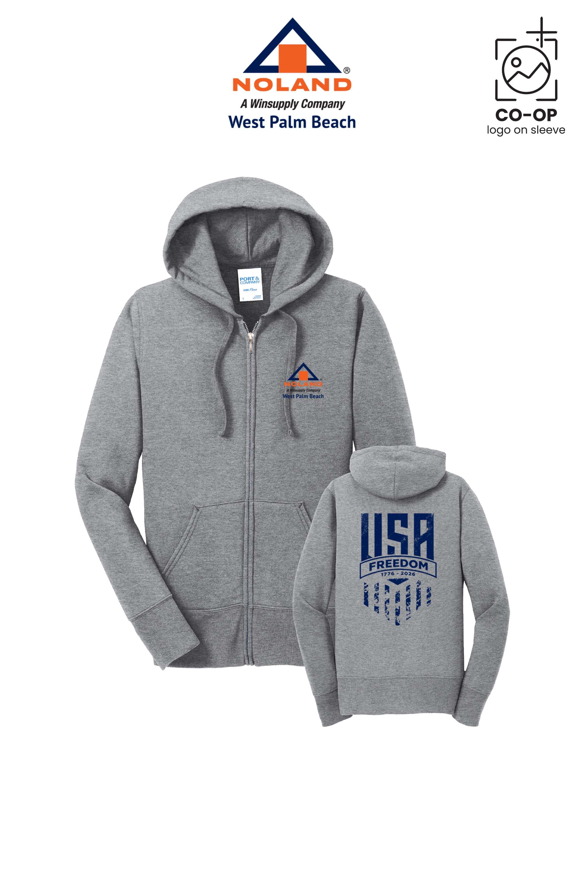 Port & Co™ Womens Core Fleece Full-Zip Hooded Sweatshirt - Noland West Palm Beach