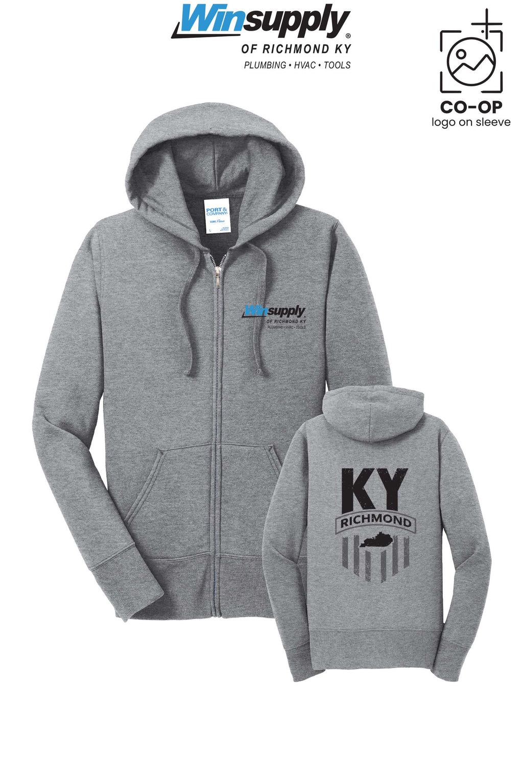 Port & Co™ Womens Core Fleece Full-Zip Hooded Sweatshirt - Winsupply of Richmond KY