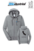 Port & Co™ Womens Core Fleece Full-Zip Hooded Sweatshirt - Santa Clara Windustrial