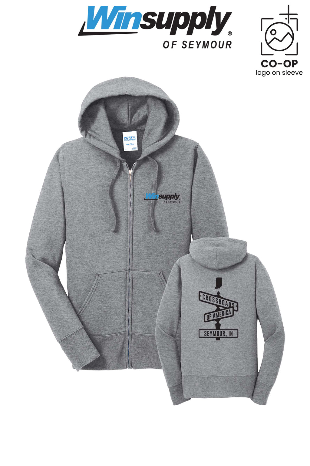 Port & Co™ Womens Core Fleece Full-Zip Hooded Sweatshirt - Winsupply of Seymour IN