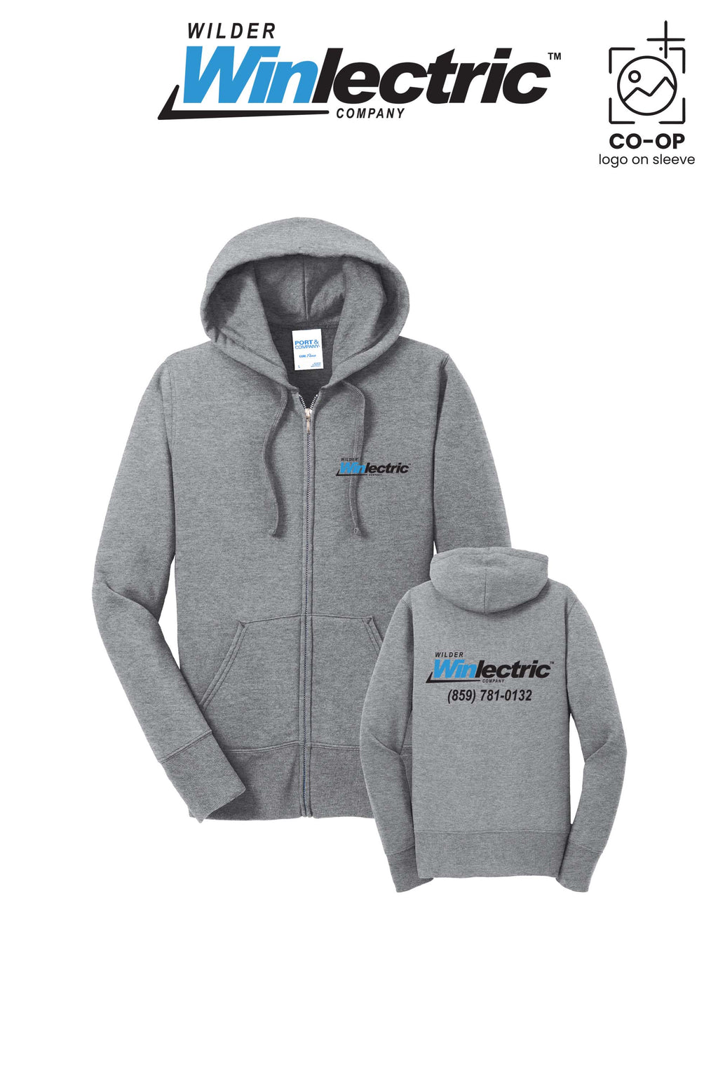 Port & Co™ Womens Core Fleece Full-Zip Hooded Sweatshirt - Wilder Winlectric