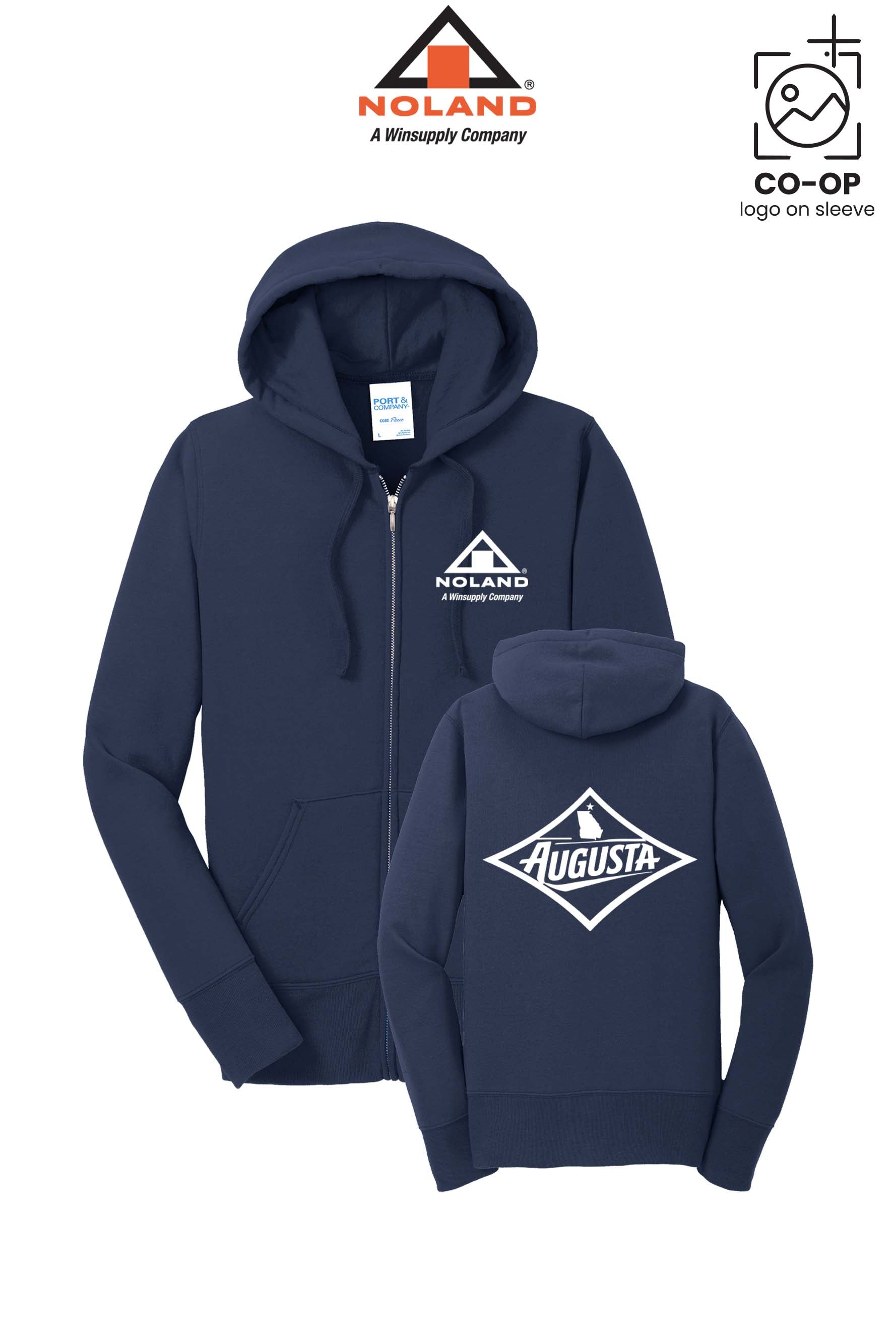 Port & Co™ Womens Core Fleece Full-Zip Hooded Sweatshirt - Noland of Augusta GA