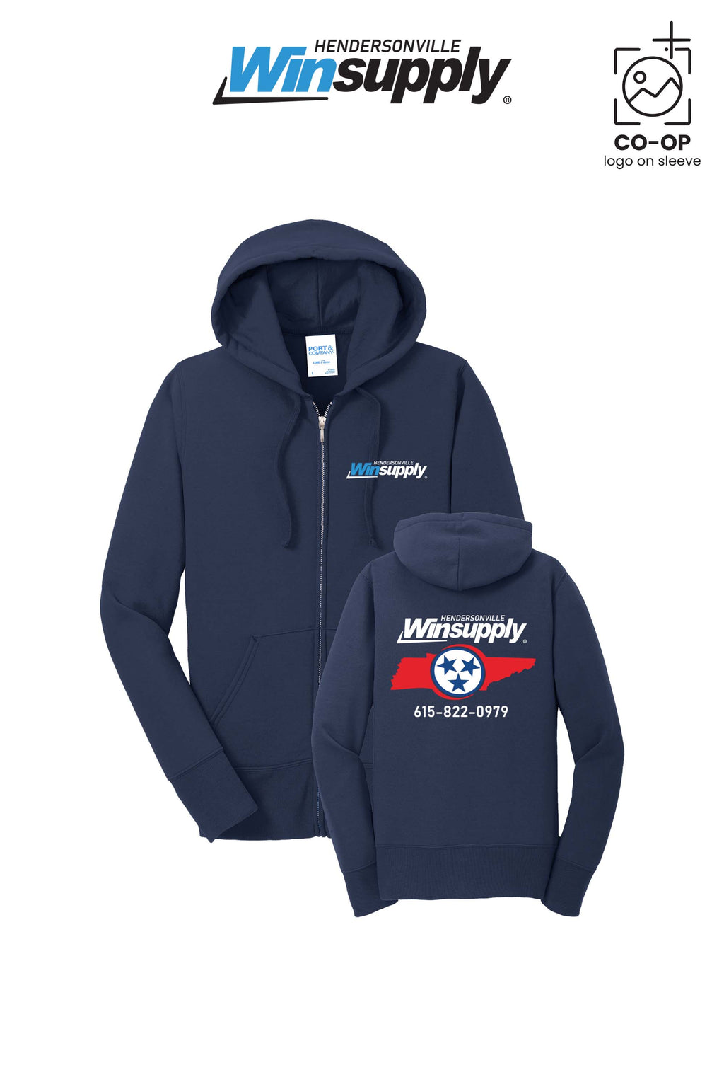 Port & Co™ Womens Core Fleece Full-Zip Hooded Sweatshirt - Winsupply of Hendersonville