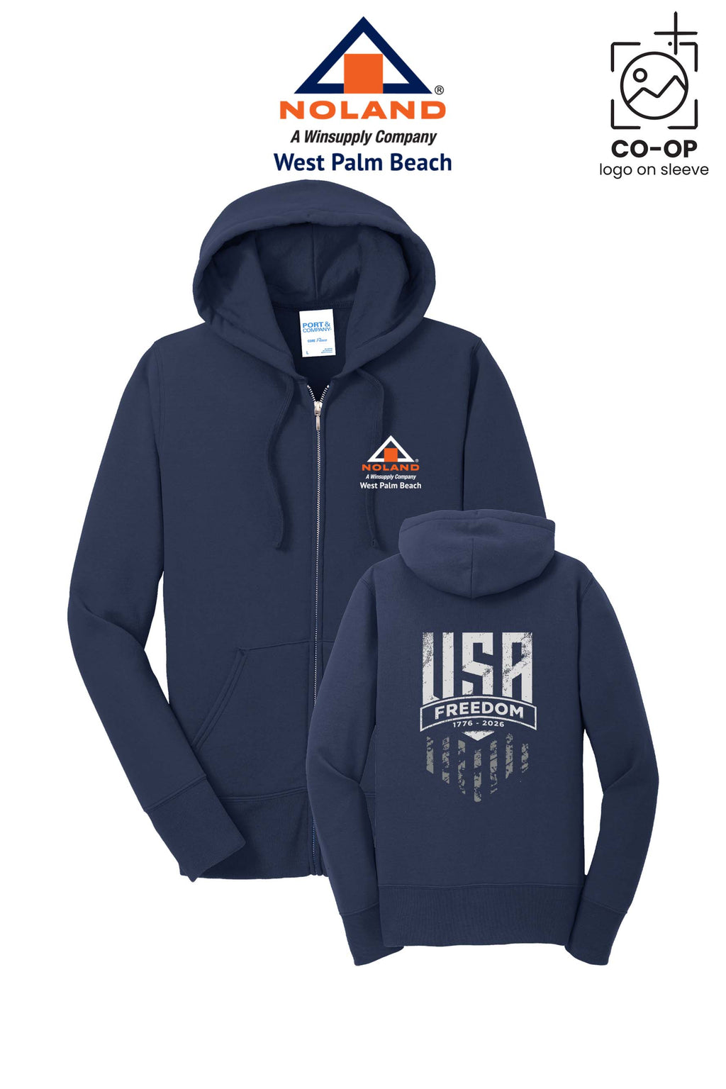 Port & Co™ Womens Core Fleece Full-Zip Hooded Sweatshirt - Noland West Palm Beach
