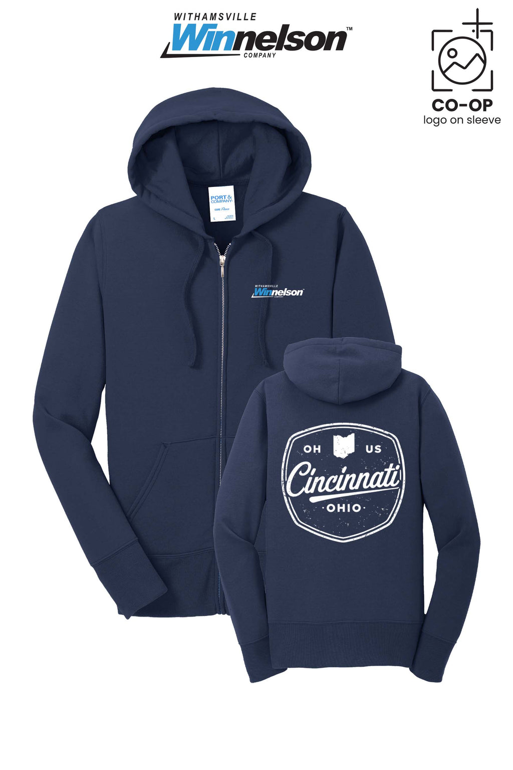 Port & Co™ Womens Core Fleece Full-Zip Hooded Sweatshirt - Withamsville Winnelson