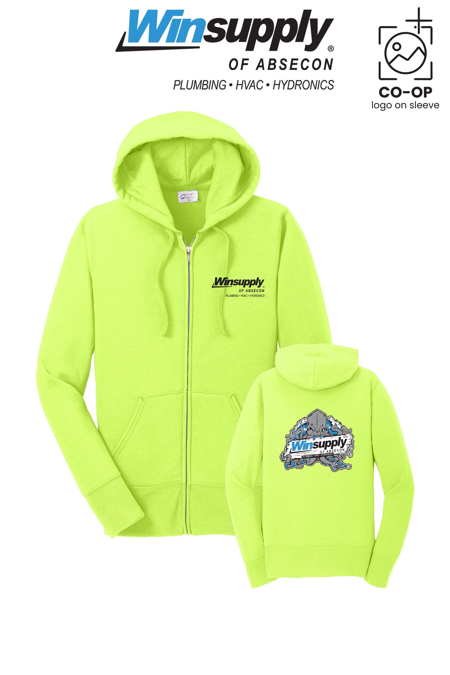 Port & Co™ Womens Core Fleece Full-Zip Hooded Sweatshirt - Winsupply of Absecon