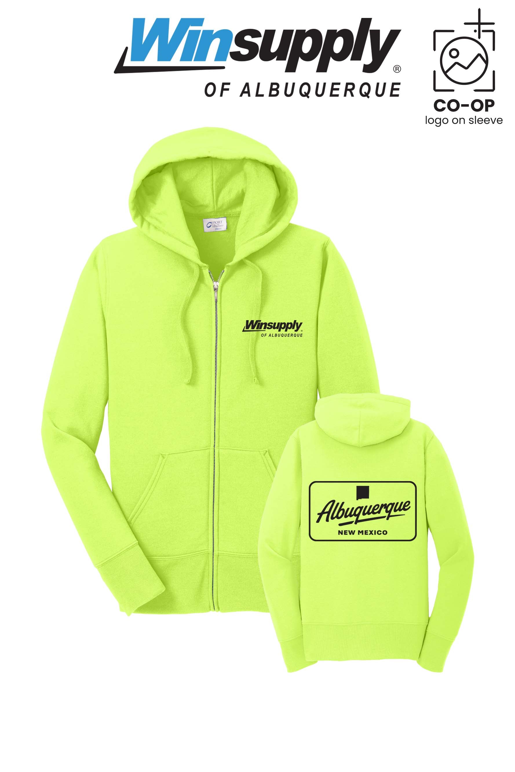 Port & Co™ Womens Core Fleece Full-Zip Hooded Sweatshirt - Winsupply of Albuquerque