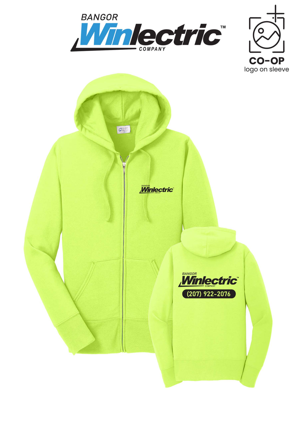 Port & Co™ Womens Core Fleece Full-Zip Hooded Sweatshirt - Winlectric Bangor