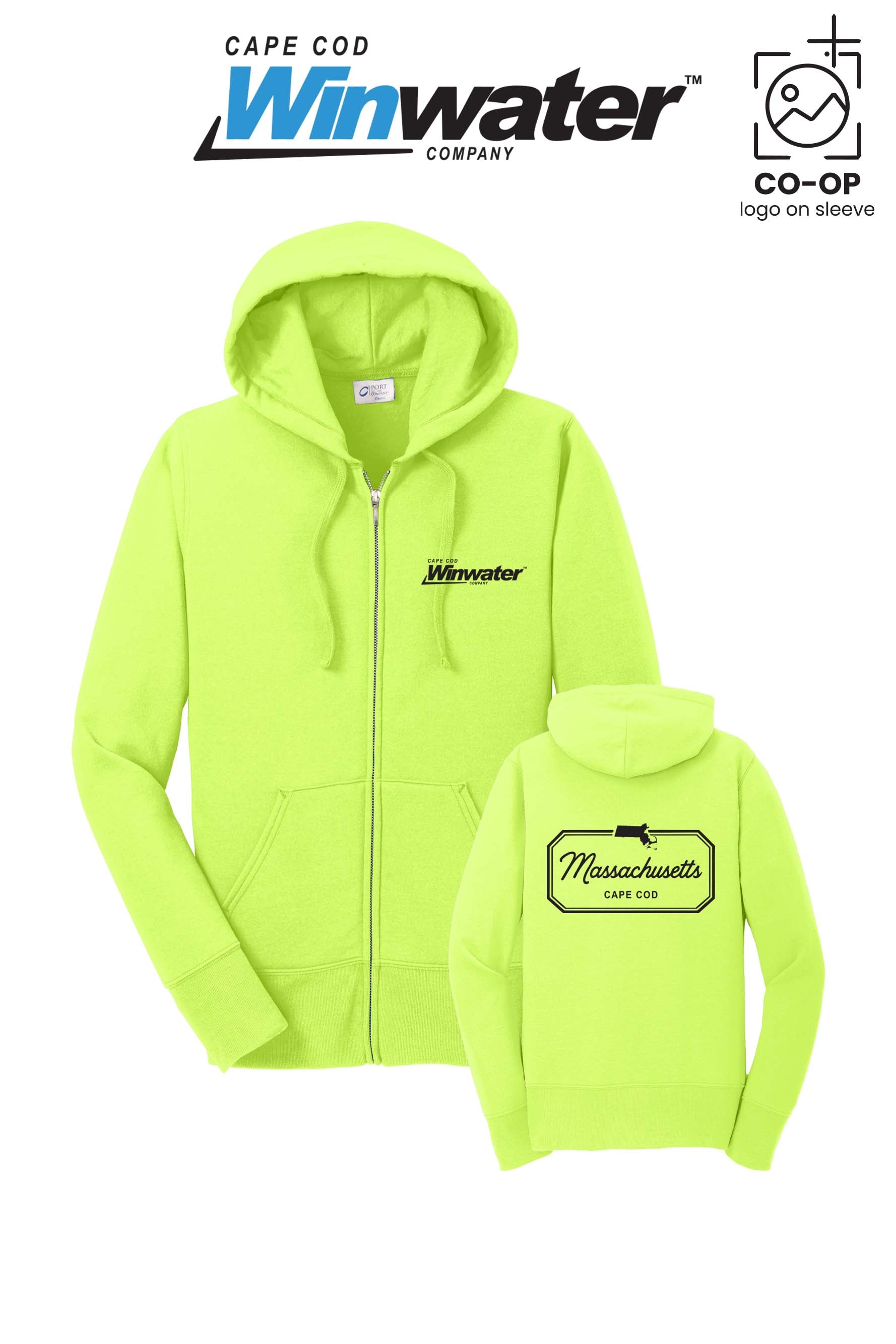 Port & Co™ Womens Core Fleece Full-Zip Hooded Sweatshirt - Winwater Cape Cod