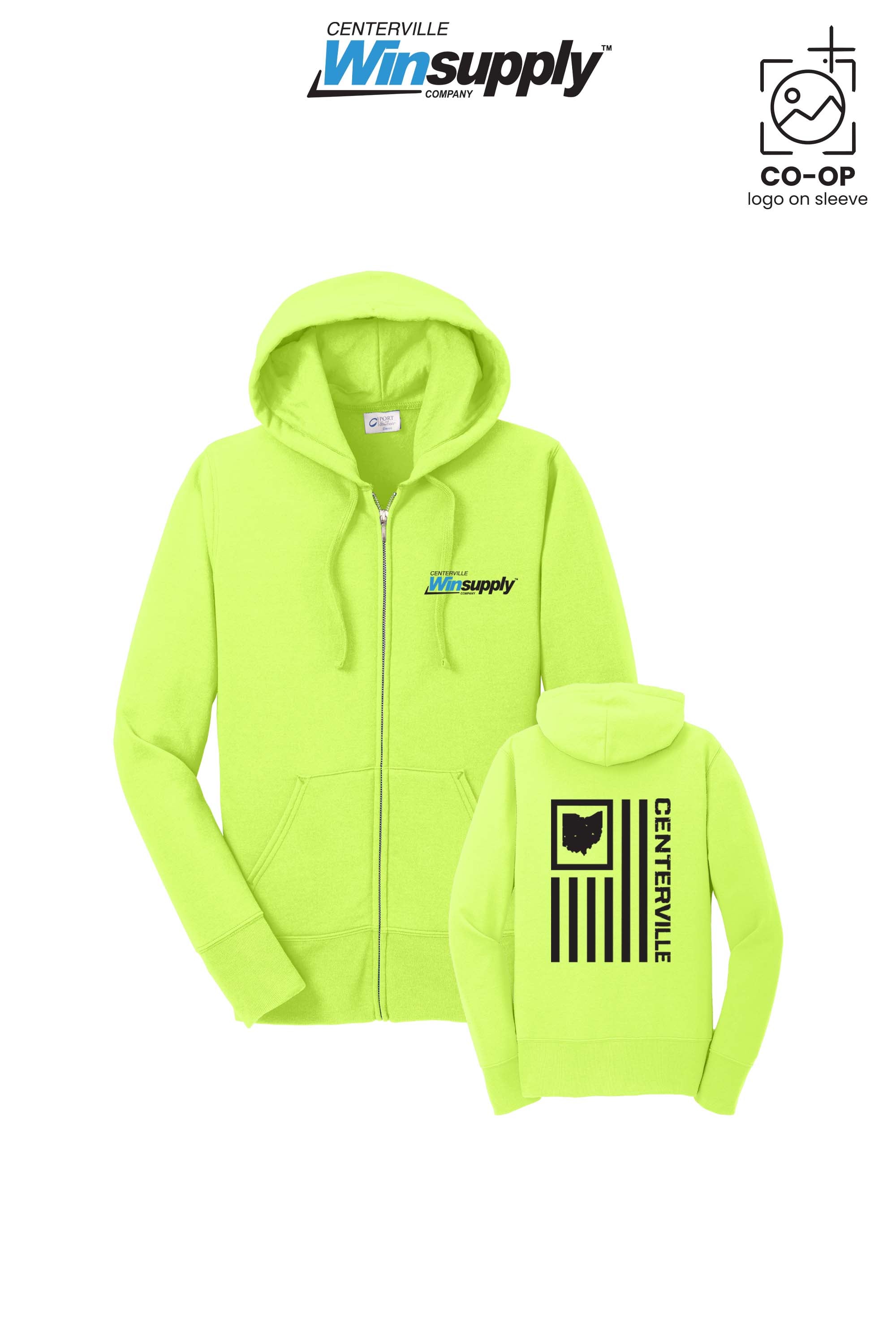 Port & Co™ Womens Core Fleece Full-Zip Hooded Sweatshirt - Winsupply Centerville OH