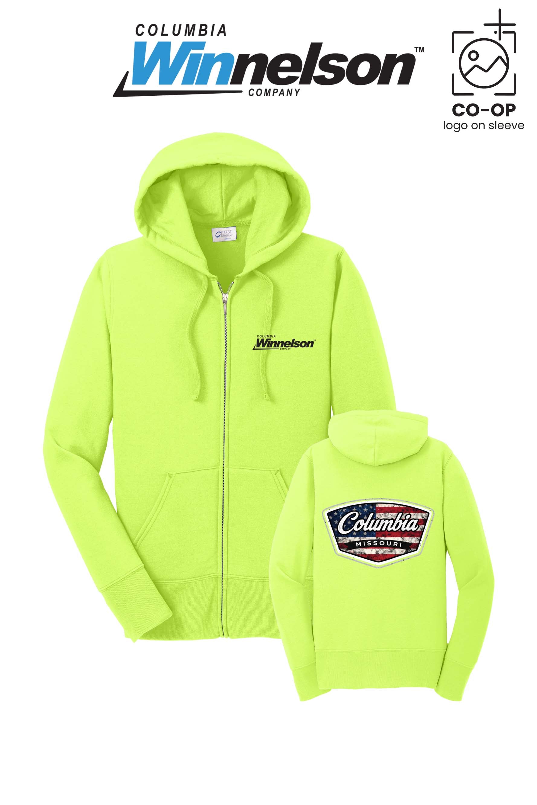 Port & Co™ Womens Core Fleece Full-Zip Hooded Sweatshirt - Columbia MO Winnelson