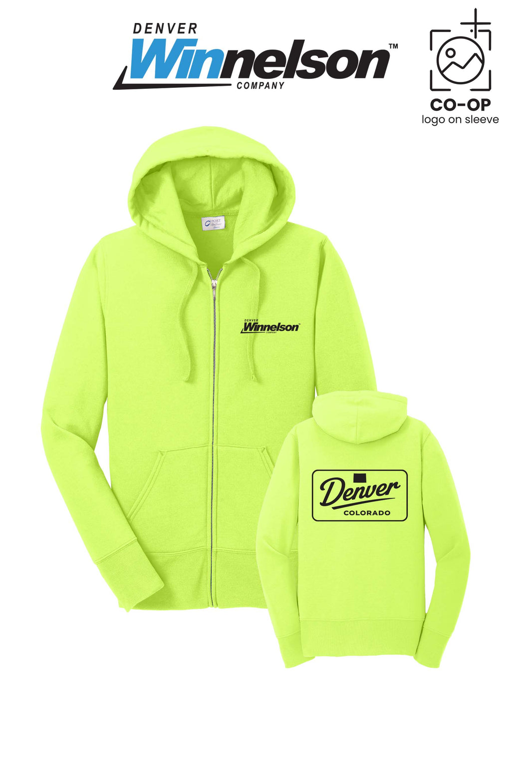 Port & Co™ Womens Core Fleece Full-Zip Hooded Sweatshirt - Denver Winnelson