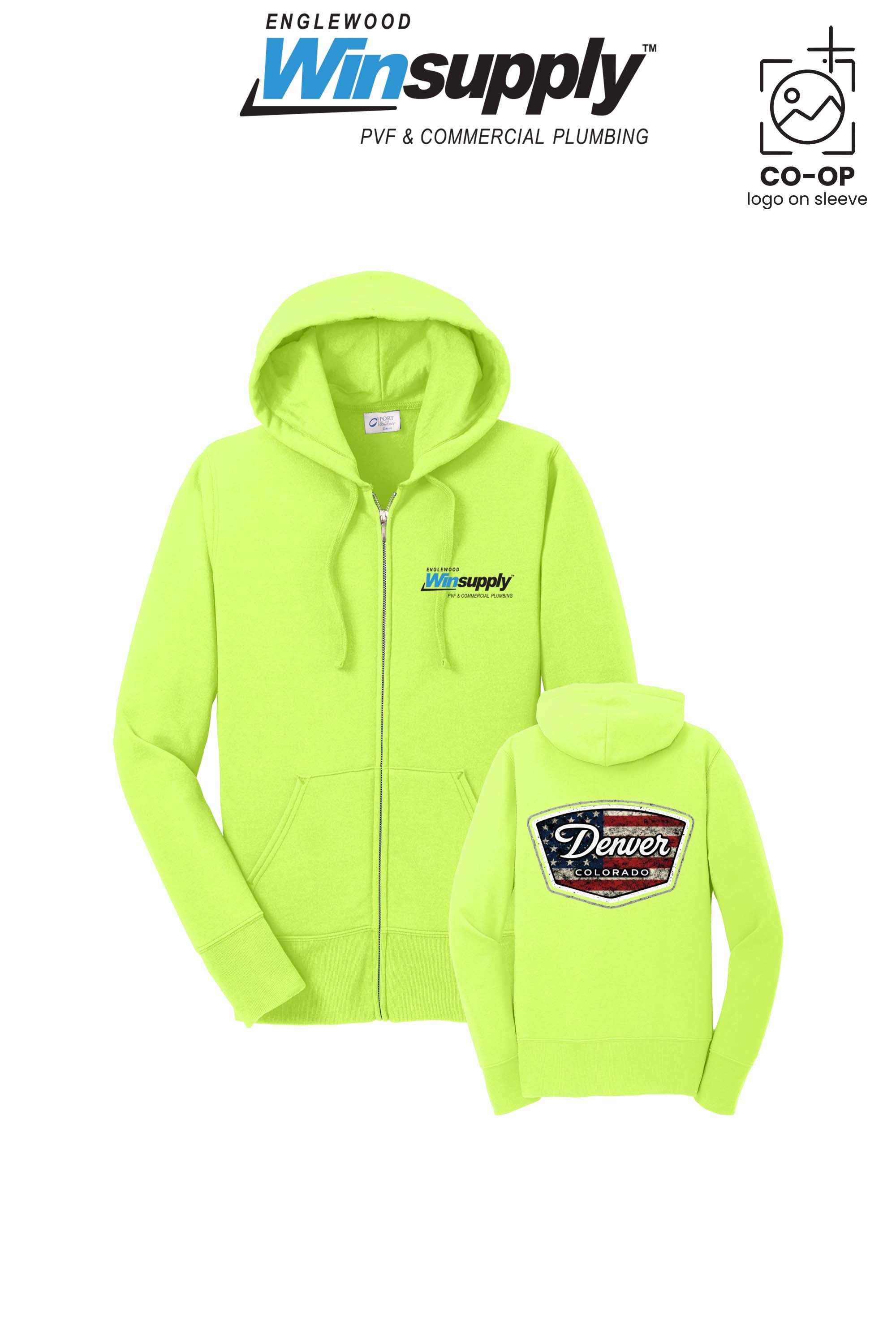 Port & Co™ Womens Core Fleece Full-Zip Hooded Sweatshirt - Englewood Winsupply
