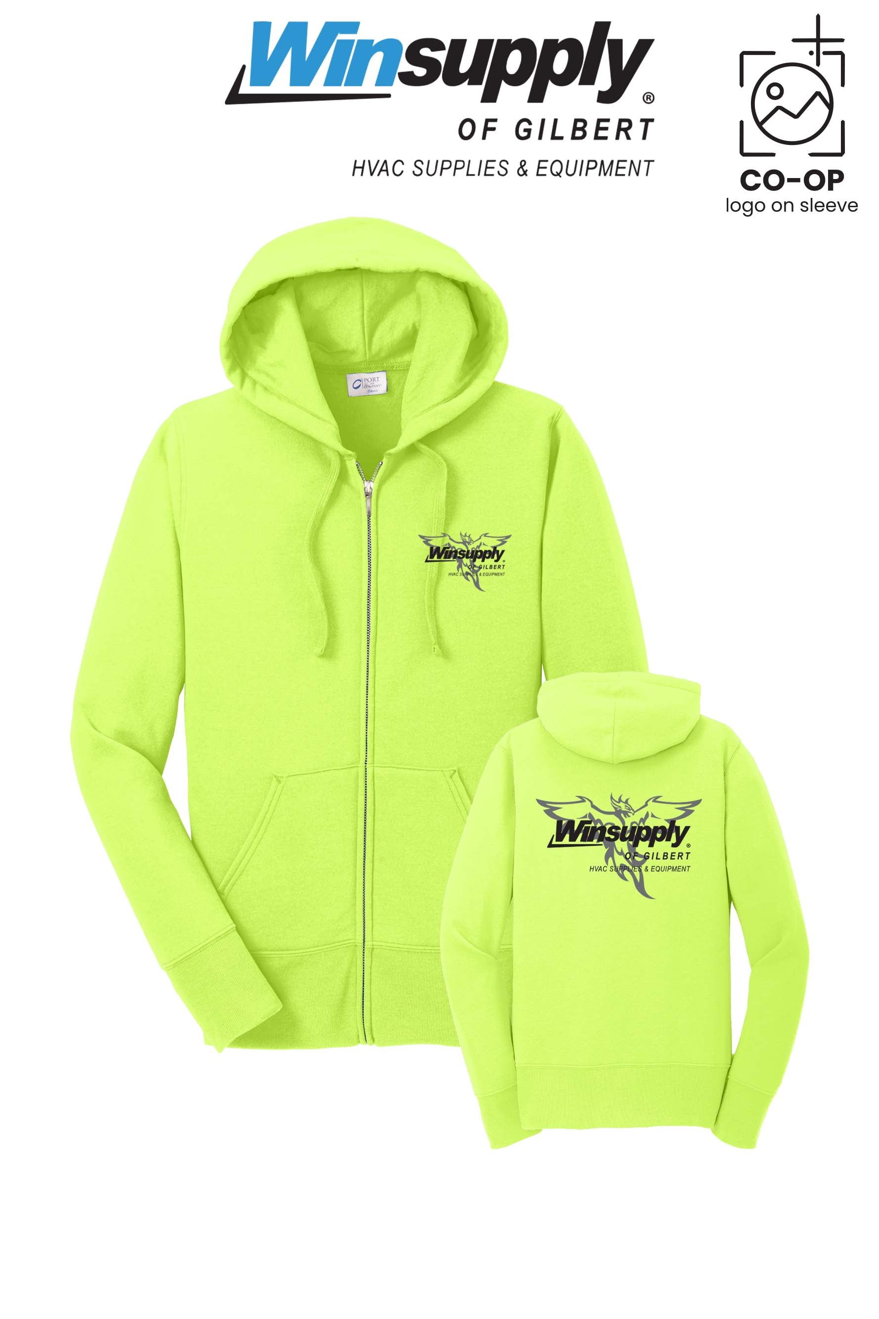 Port & Co™ Womens Core Fleece Full-Zip Hooded Sweatshirt - Winsupply of Gilbert