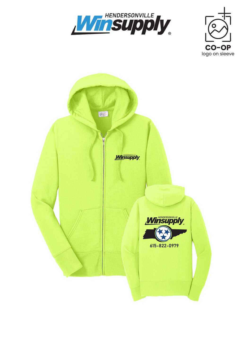 Port & Co™ Womens Core Fleece Full-Zip Hooded Sweatshirt - Winsupply of Hendersonville